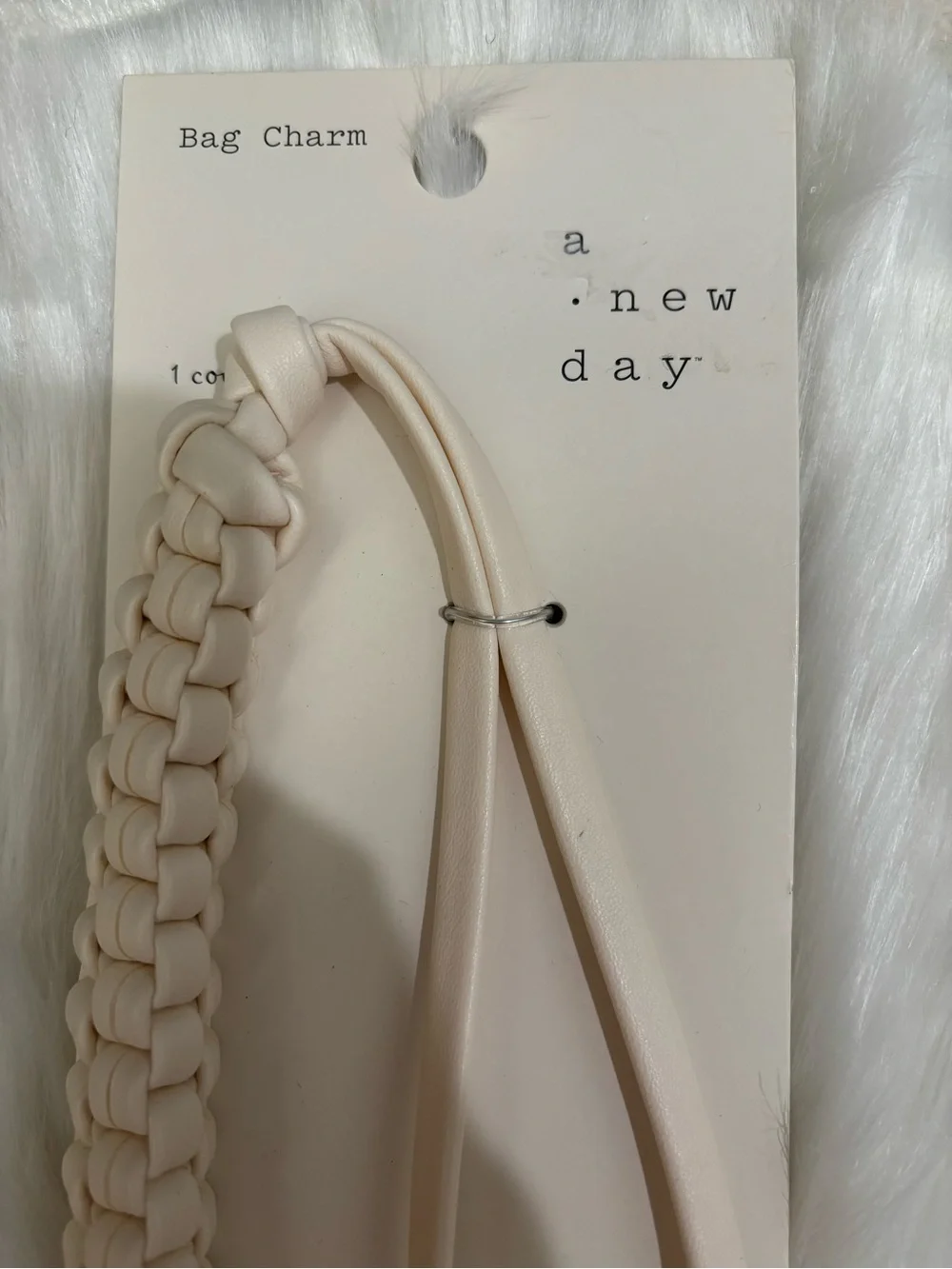 Cream Braided Bag Charm by A New Day